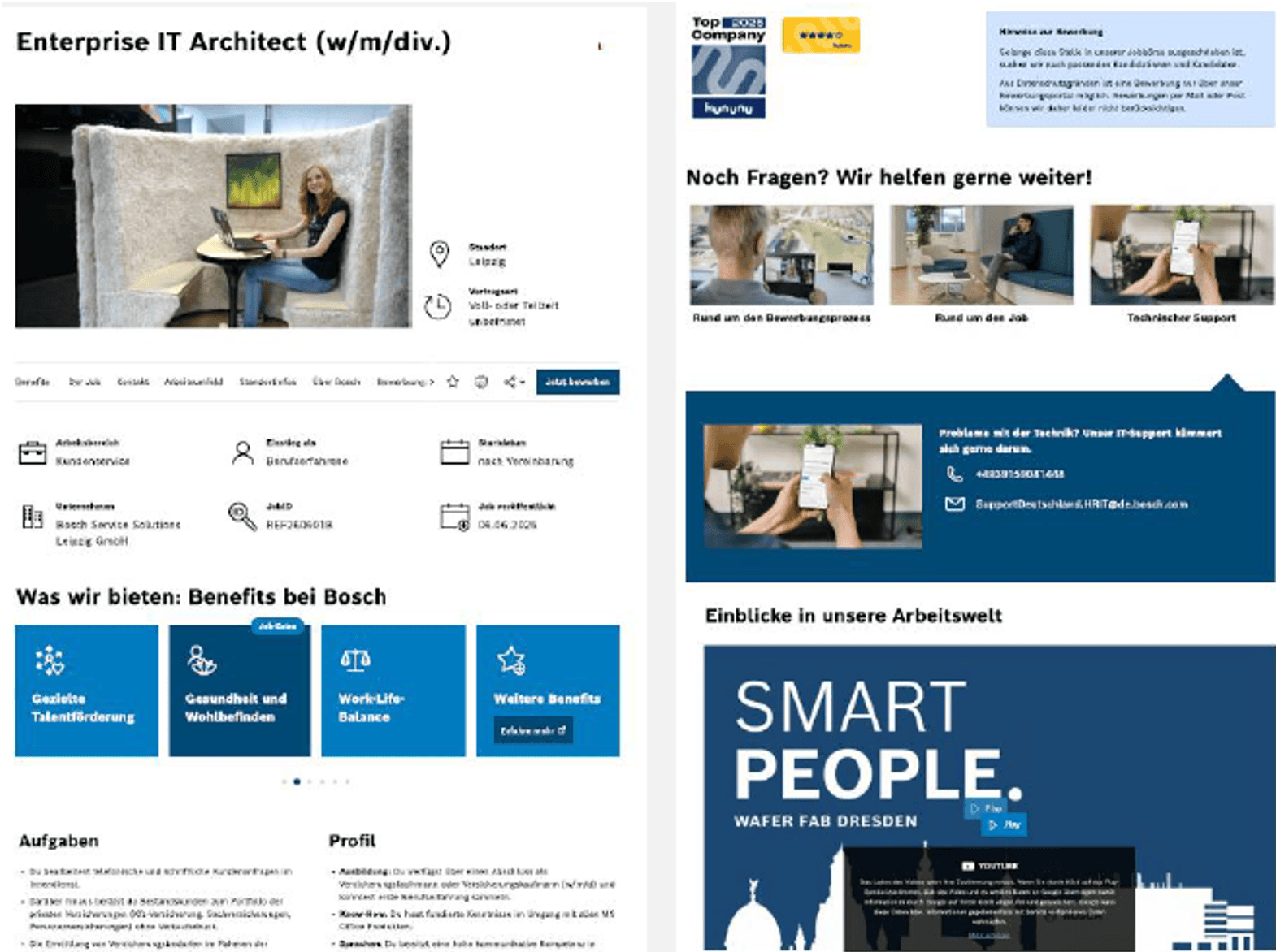 Job Posting Template for Engineering Graduates at Bosch